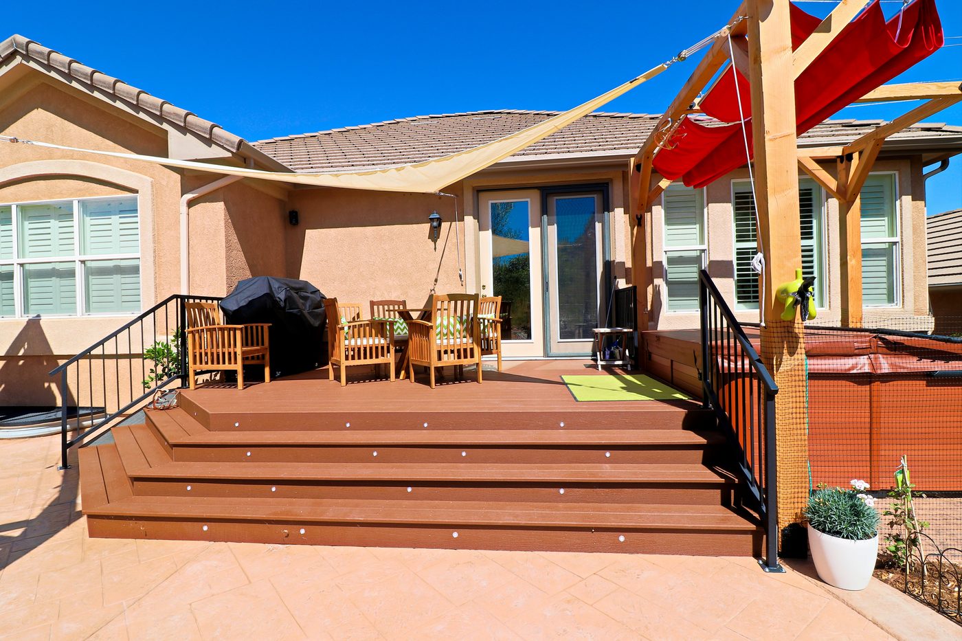 Deck stairs and framing